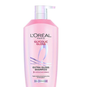 L’Oréal Paris Glycolic Gloss Shine Boosting Shampoo, powered by 3% Glycolic Acid, for dull hair, restores hair quality for gives 3x more gloss, 800ml